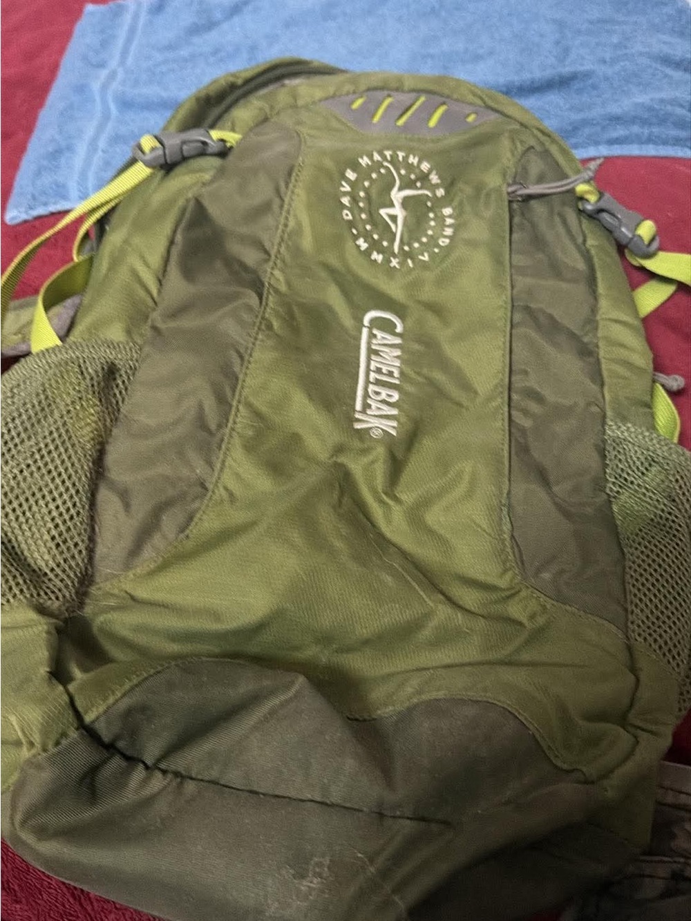 CamelBak Olive Green Hydration Backpack with Lime Accents